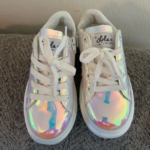 Lola + The Boys Hologram Magic Sneaker Rainbow